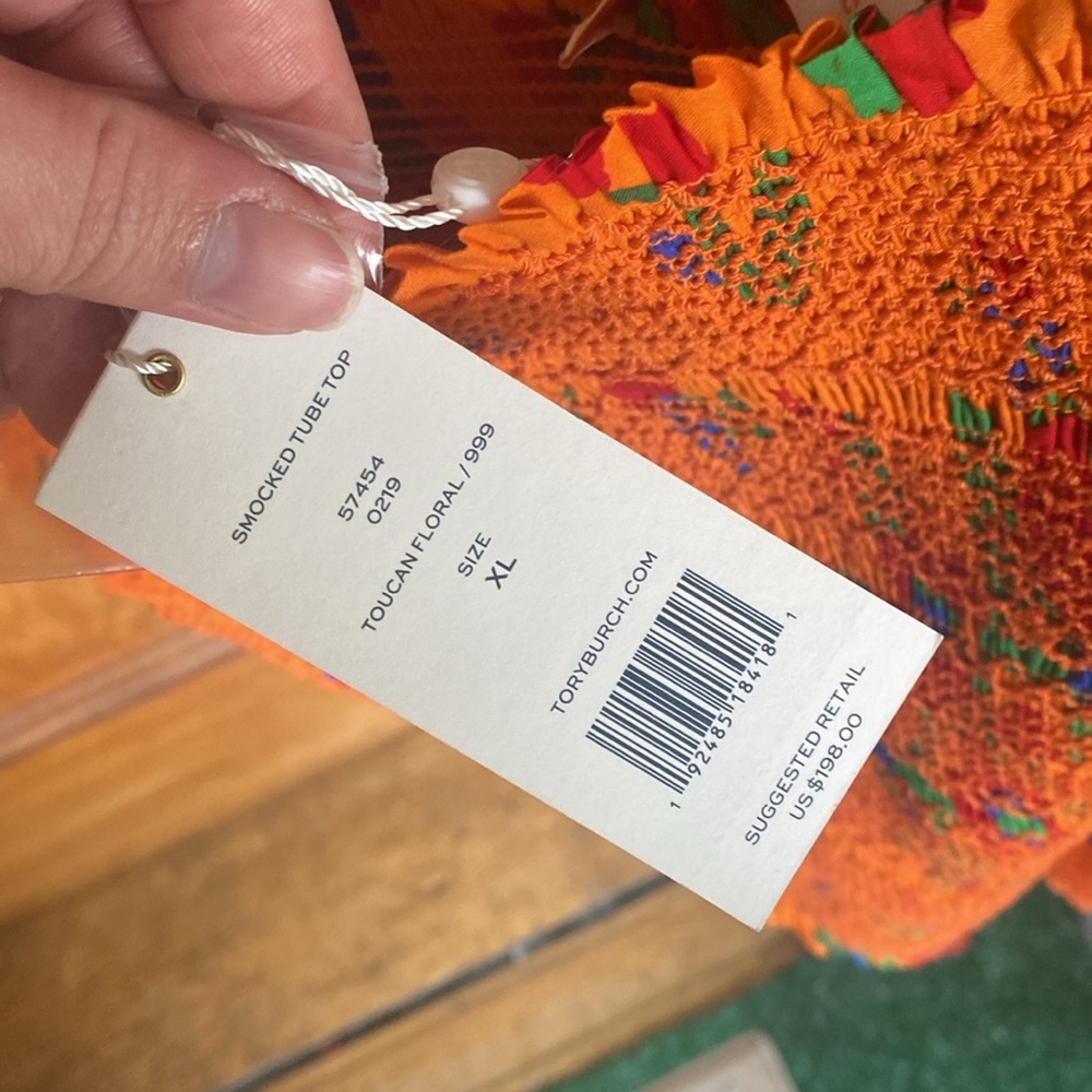 Tory Burch Smocked Tube Top - Picture 4 of 4